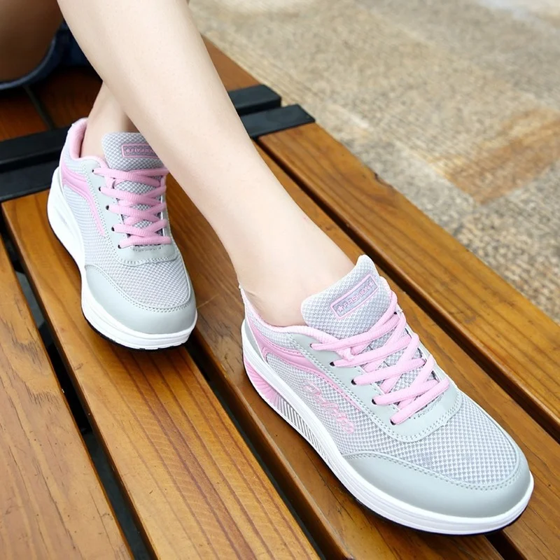 

2022 Slimming Shoes Women Fashion Leather Casual Shoes Women Lady Swing Shoes Spring Autumn Factory Top Quality Shoes
