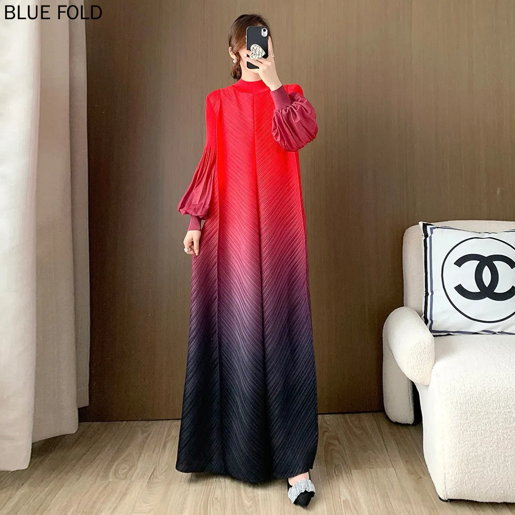 Женское летнее платье миаке большого размера Новое Модное Длинное Платье