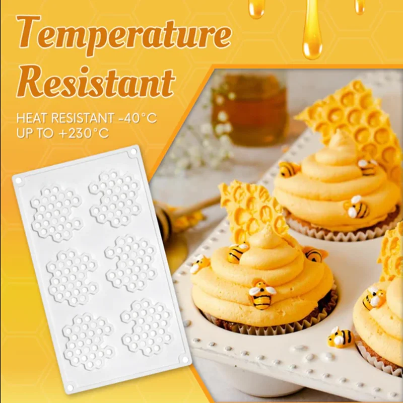 

1pcs Silicone Fondant Molds Honeycomb Design DIY Cake Tools Sugarpaste Chocolate Creative Decorating Lace Baking Accessories New