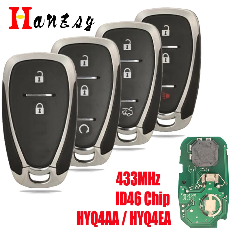 

2/3 Button Remote Keyless Entry Key ID46 Chip 315/433Mhz for Chevrolet Cruze Spark Camaro Equinox Malibu2017-2018 HYQ4AA HYQ4EA