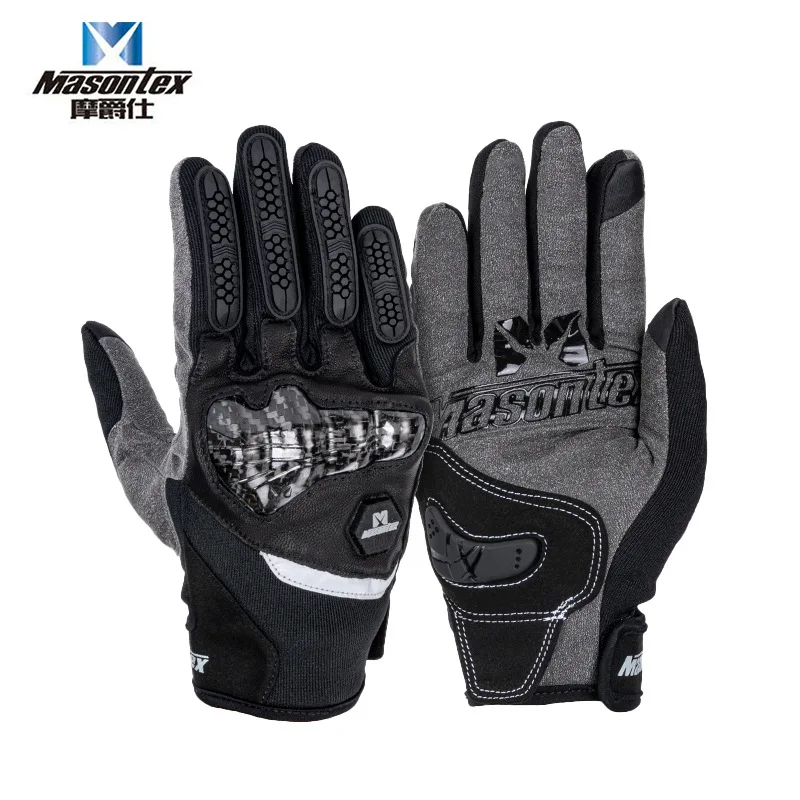 

Мотоциклетные Перчатки MASONTEX M30 из углеродного волокна, летние перчатки для верховой езды, перчатки для езды на велосипеде с сенсорным экраном и защитой от перестрелки, Мотоциклетные Перчатки