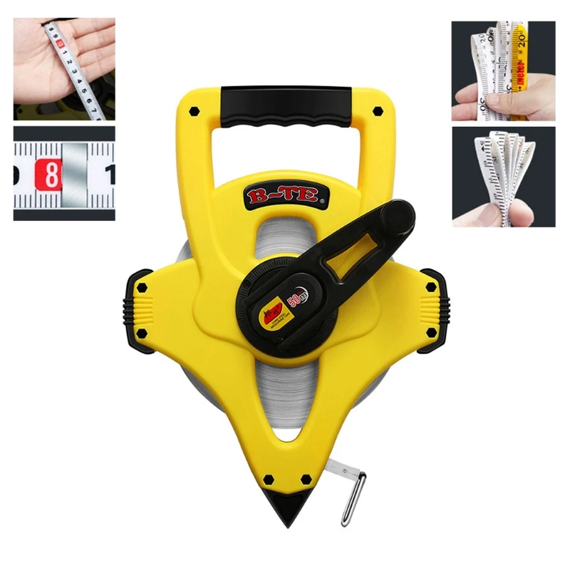 

Anti-rust Tape Measure Open Reel Tape 4X Returning Tape Waterproof 30/50 Meters