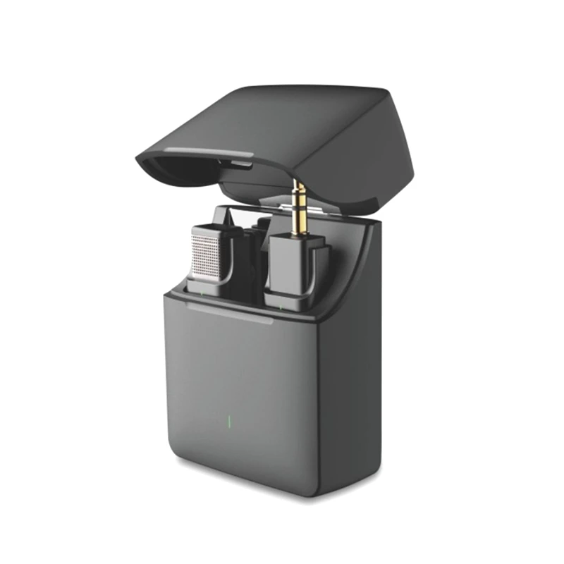 

Петличный микрофон с зарядным чехлом, подключи и работай, 80 кГц, с креплением на лацкан, приемник 3,5 мм для видео, Youtube