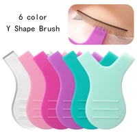 2050pcs reuseable plastic y shape eyelash brush false lashes lifting curler brushes eyelash extension women makeup clean tools