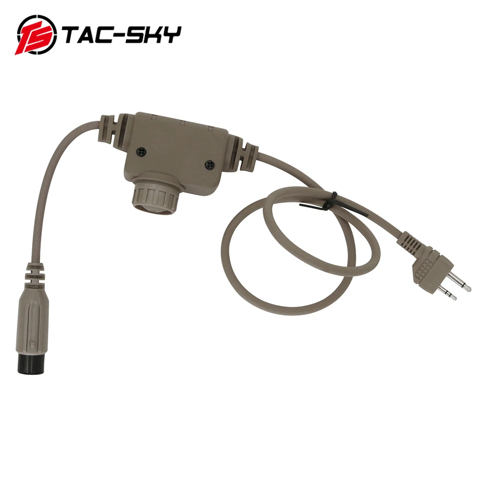 TS TAC-SKY Midland PTT for Midland Plug Walkie Talkie Tactical PTT Adapter RAC Compatible with SORDIN COMTAC I II III Headphones