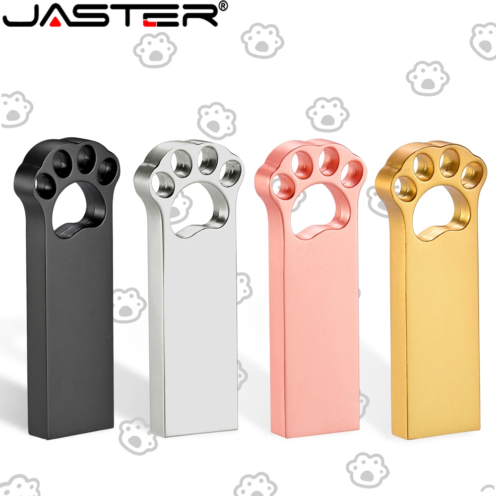

JASTER fast pen drive bear paw usb 4GB 8GB 16GB 32GB 64GB 128GB flash drives flash memory usb stick pen gift (10PCS FREE LOGO)