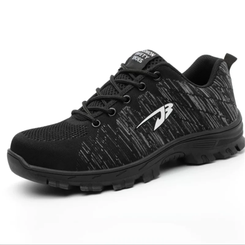 

Anti smashing anti stab men's labor protection shoes men light plush warm women's boots anti-skid fly woven bottom mens shoes
