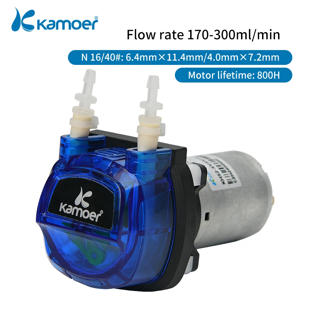 

Kamoer 170-300ml/min KHS2 Peristaltic Pump 12V/24V DC Motor High Flow Dosing Pump for Lab Support CW/CCW