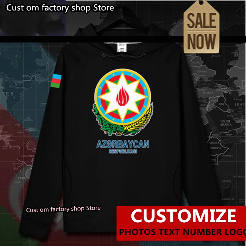 

Azerbaijan Azerbaijani AZE men hoodie pullovers hoodies nation coat sweatshirt streetwear Autumn clothing hip hop tracksuit