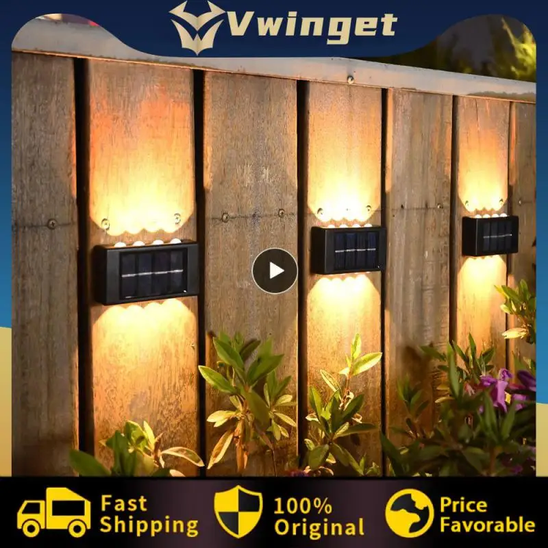 

2/4/5PCS Led Solar Wall Light Balcony Yard Street Decor Wall Sconce Lamps Outdoor Garden Lights Outside Sunlights 2023 Wholesale