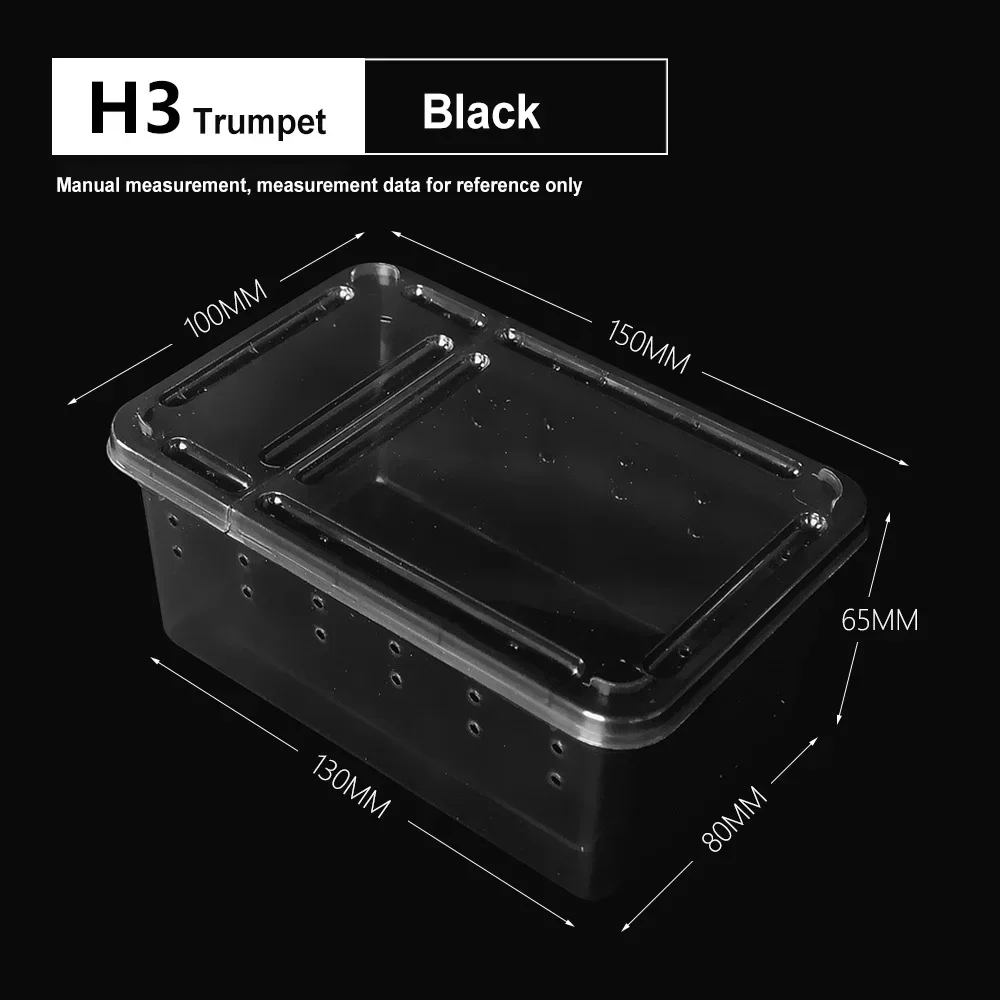 Прозрачная пластиковая коробка для кормления рептилий клетка среды обитания