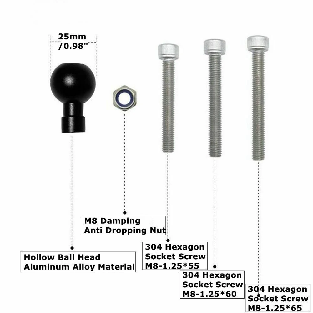 new motorcycle parts handlebar clamp base w 1 ball m8 screw ram mounts moto phone holder motorcycle equipments duranle free global shipping