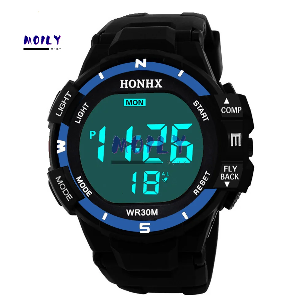 

Часы наручные Chronos мужские спортивные, модные водонепроницаемые светодиодные цифровые в стиле милитари, с обратным отсчетом