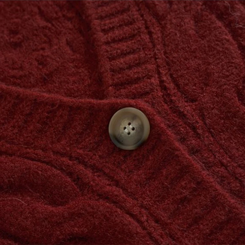 Xingqing винтажный кардиган-свитер 2000-х годов женский однотонный однобортный