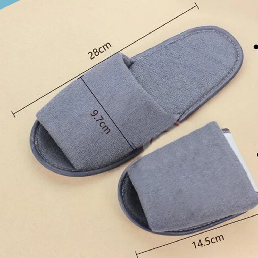 Dropshipping New Simple Slippers Men Women Hotel Travel Spa Portable Folding Indoor Slippers Disposable Home Guest Slippers images - 6