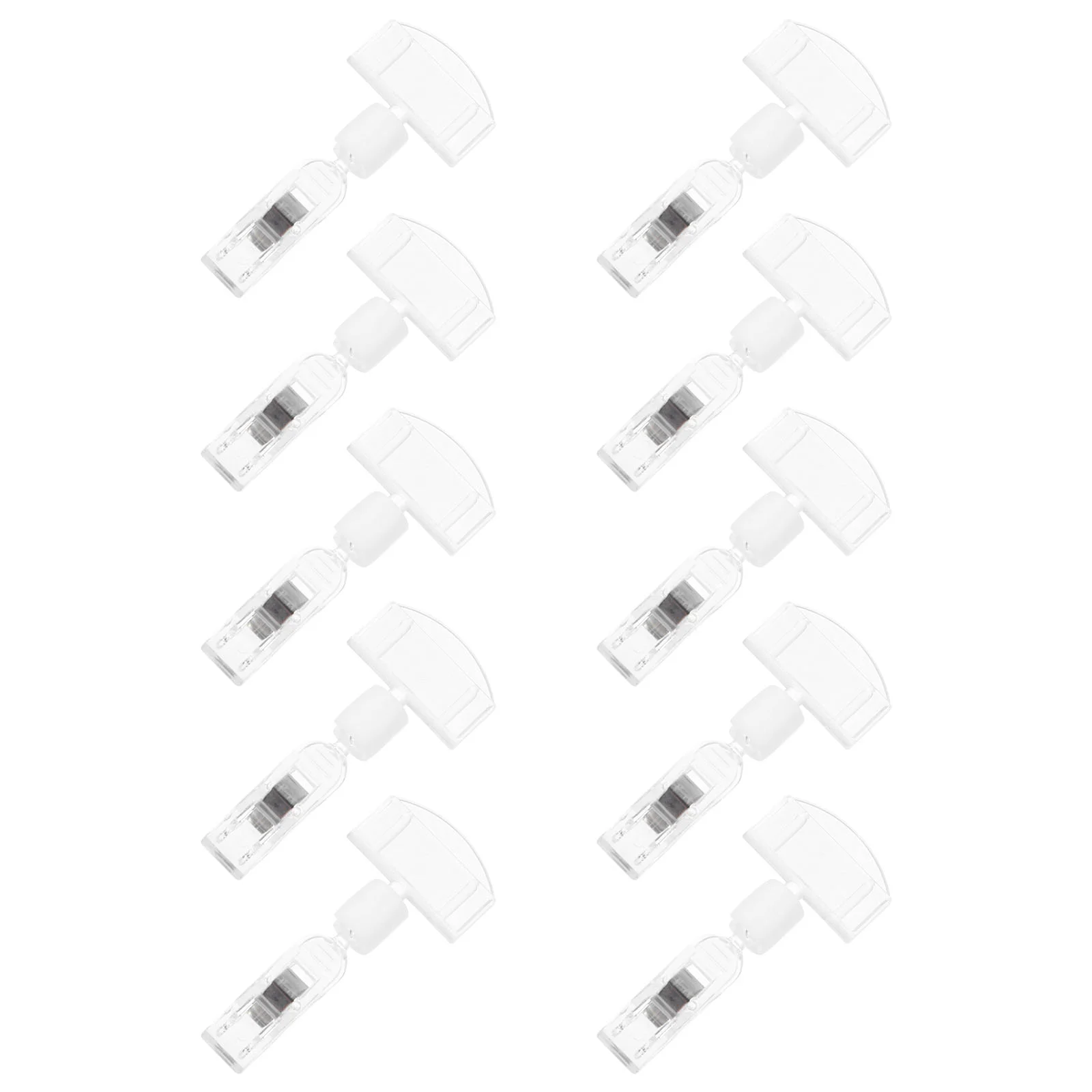 

10 Pcs Advertising Clip Labels Storage Bins Display Stand Food Sign Holder Holders Desk Rack