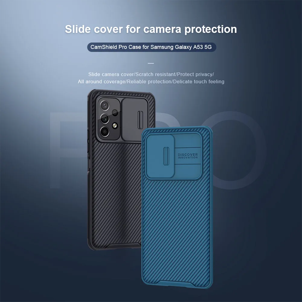 For Samsung Galaxy A53 5G EU Version A536B NILLKIN CamShield Pro Case Camera Protection Slide Cover Back Shell PC+TPU Matte
