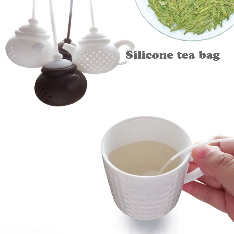 

1Pcs Creative Teapot-Shape Tea Infuser Strainer Silicone Tea Bag Leaf Filter Diffuser Teaware Teapot Accessory Kitchen Gadget