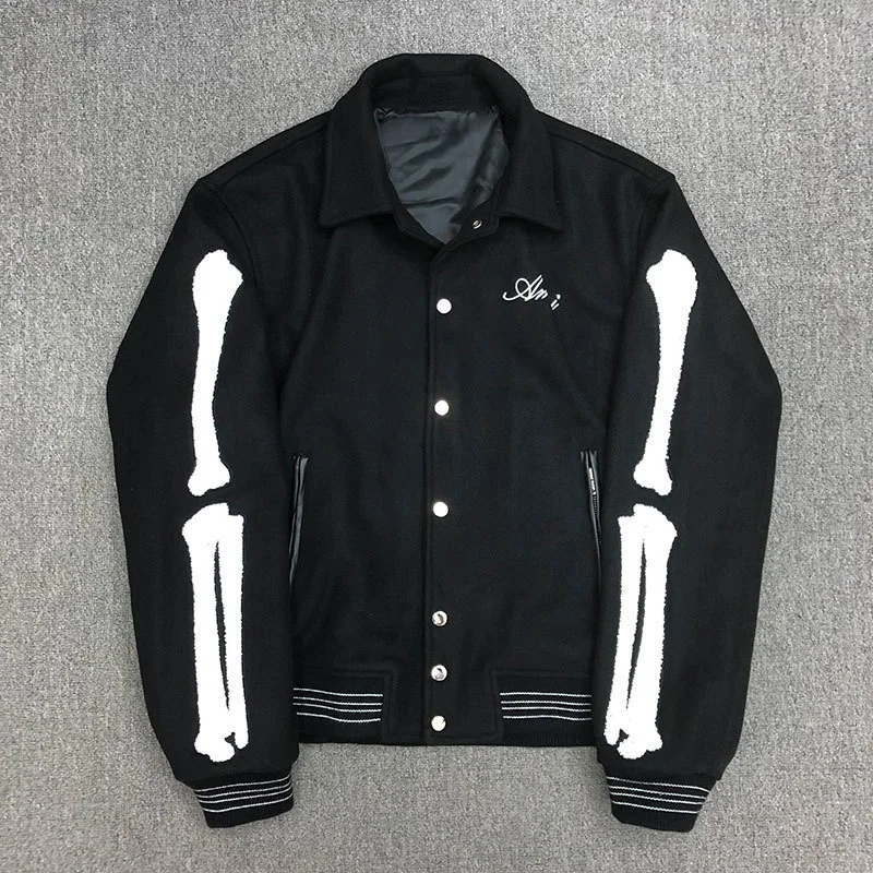 

Fashion Brand Letter Embroidery Jacket Men Streetwear Wool Blend Men Women Baseball Jacket Social Club Outfits Windbreaker
