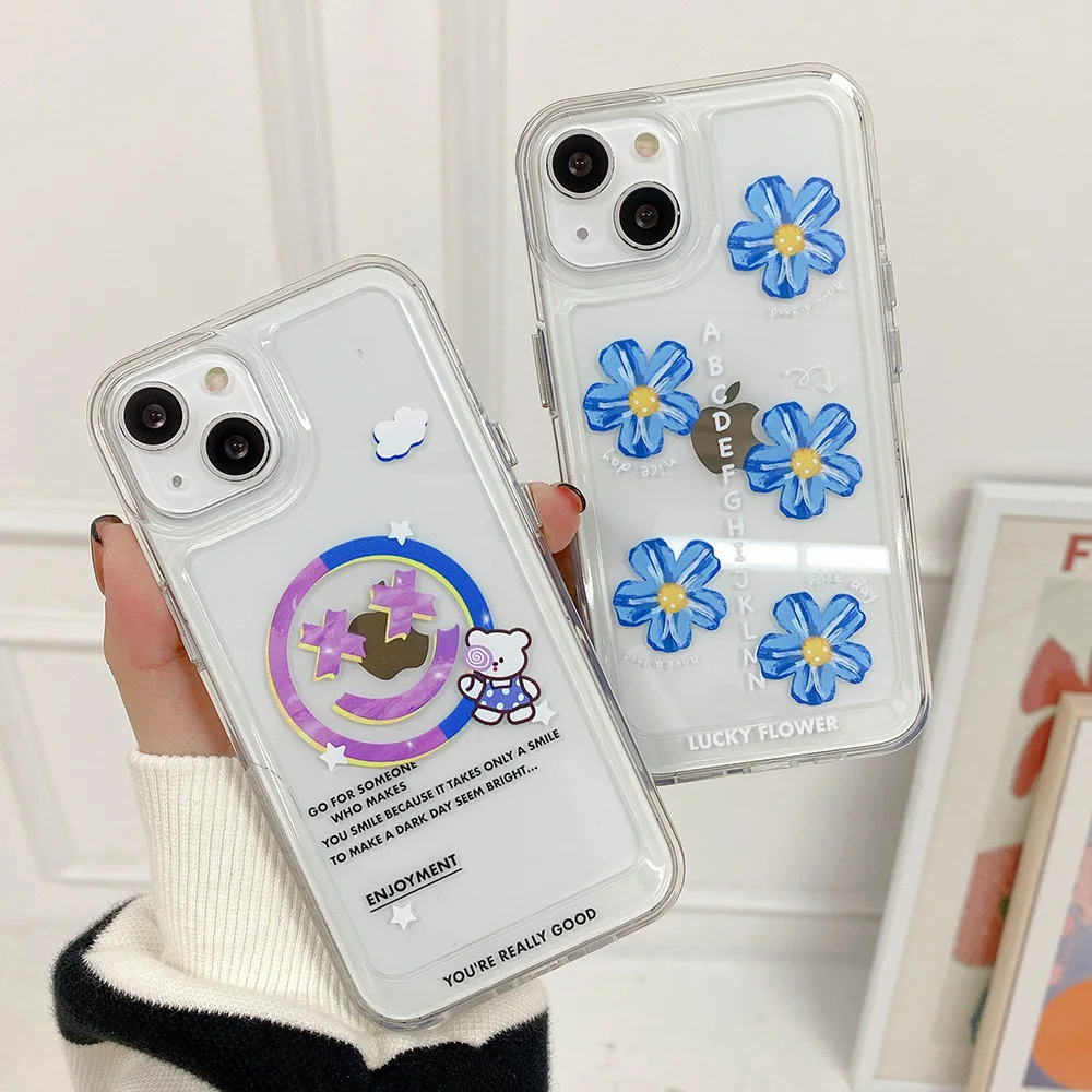 

Flower Painted Space Phone Case For Iphone 12 Pro Max Fundas Iphone 11 13 Pro Max X Xs Max XR Iphone12 Silicon Soft Back Covers