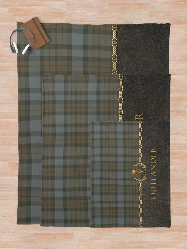 Кожаное и Клетчатое одеяло Outlander II покрывало для дивана пушистое большое