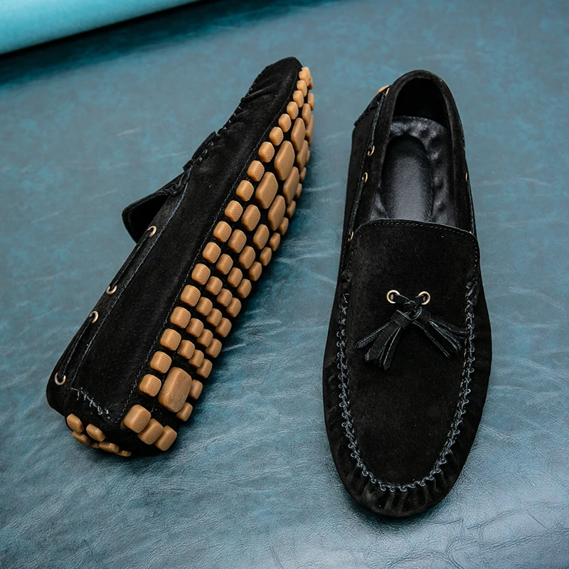 

New Golf Shoes for Men Comfortable Leather Golf Sport Sneaker Slip on Loafer Classic Golf Walking Shoes for Men Golfer Lazy Shoe