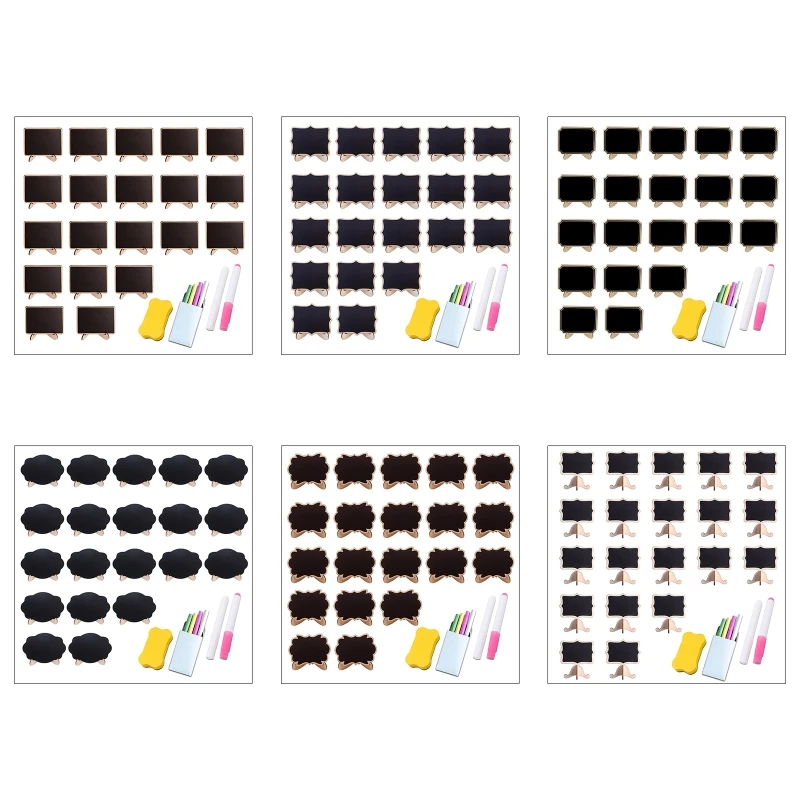 

New Mini Chalkboard Signs with Eraser Liquid Markers Chalk Pens Desktop Chalkboard Signs with Easel for food Menu Price