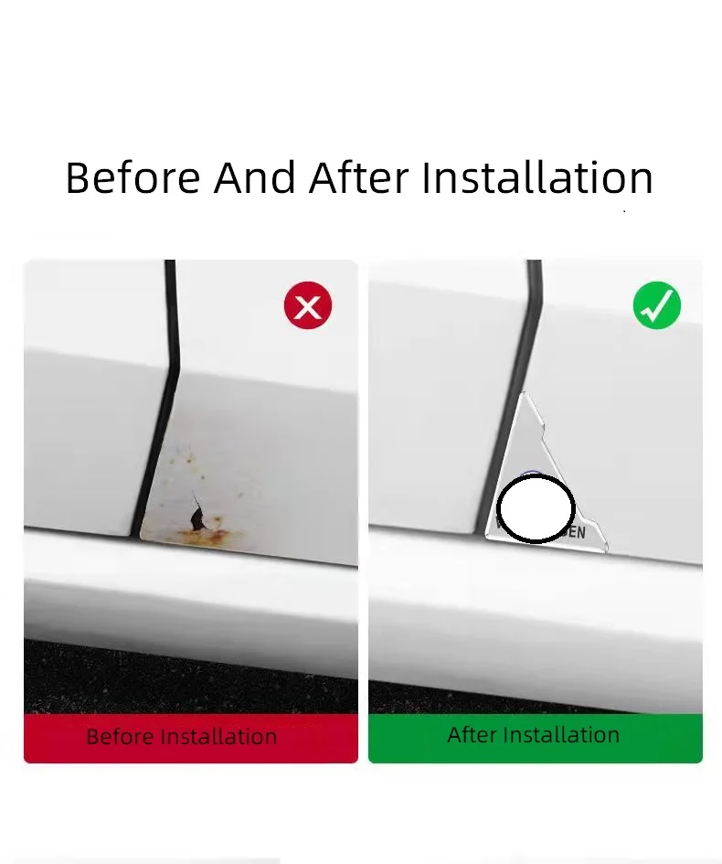 2 шт. наклейки на углы автомобильной двери против царапин |