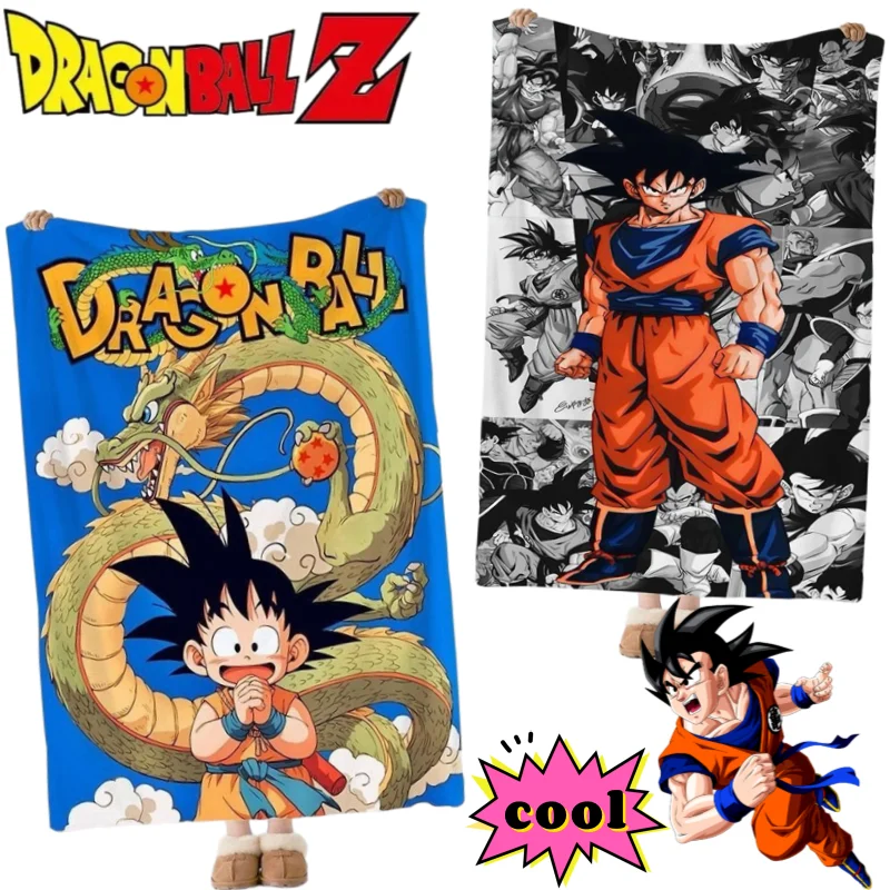 Фото Новое одеяло Dragon Ball Son Goku Kakarotte с высококачественным цифровым мультяшным принтом, мягкое и теплое одеяло для дома и спальни, подарок на день рождения №1