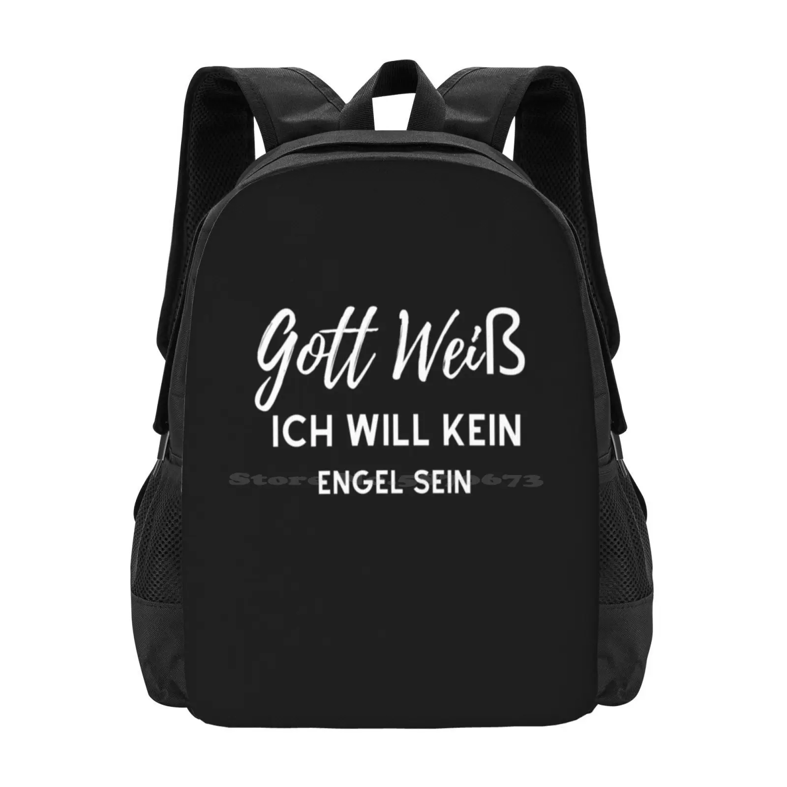 

Gott Wei Ich Will Kein Engel Sein Backpack For Student School Laptop Travel Bag Engel Ich Tu Dir Weh Ohne Dich German Deutsch