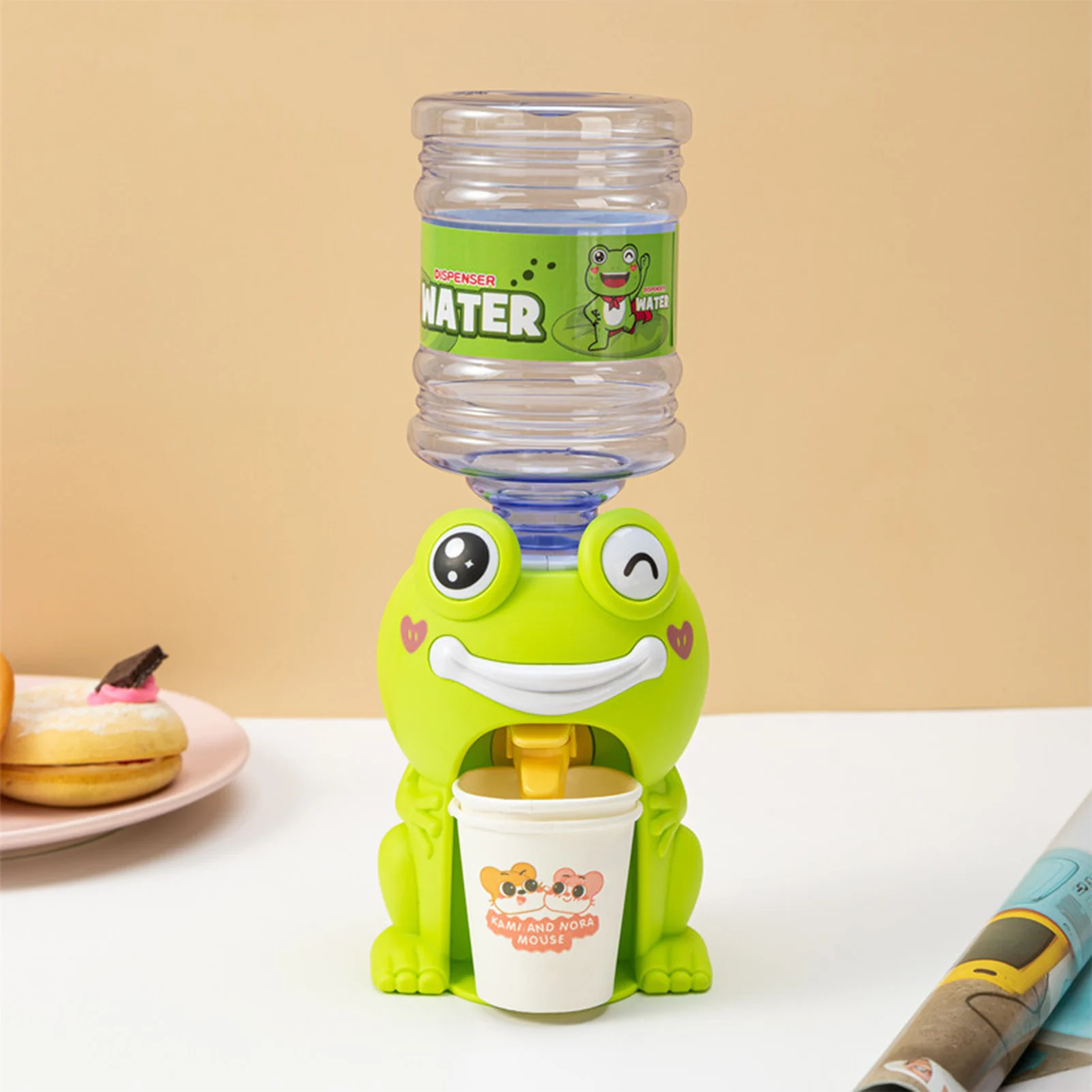 

Мини-дозатор воды, напитки, лягушка, свинья, игровой дом, фотография