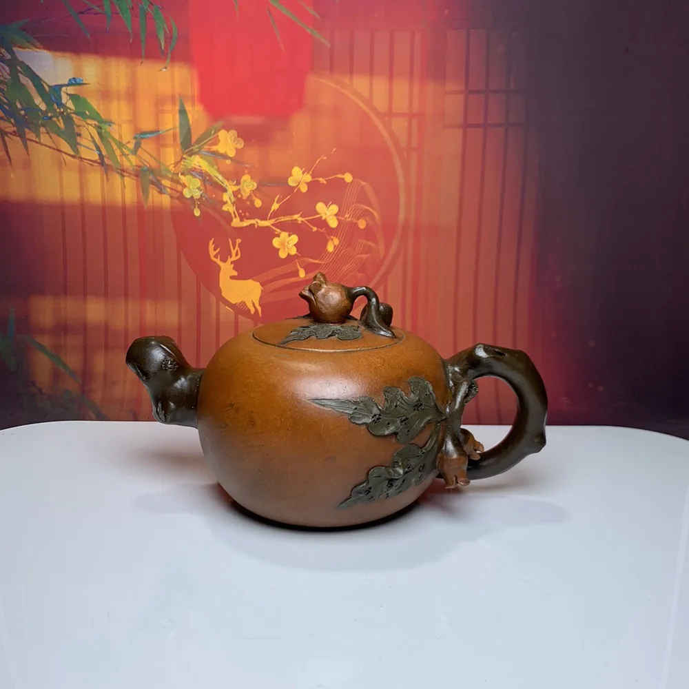 

Китайский Глиняный Чайник Yixing Zisha, гранатовый чайник Jiang Rong 360 мл