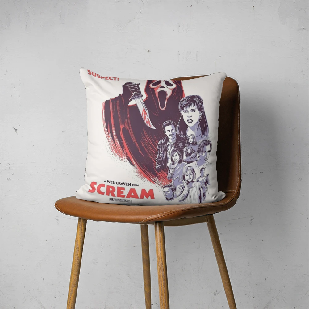 

HORROR MOVIE PILLOW 105 Customizable Bedroom Bed Sofa Hotel Car Lumbar Pillow Fashion Decorative Cover