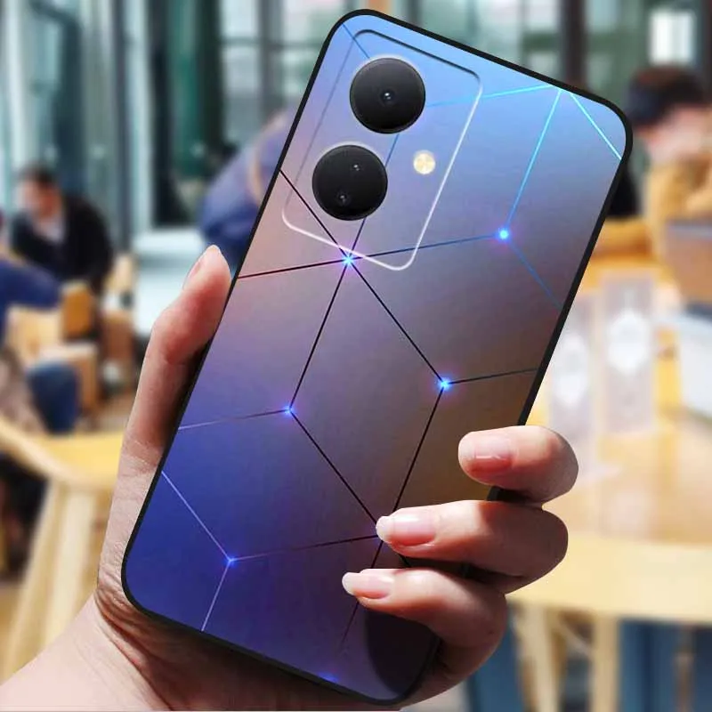 Черный силиконовый мягкий чехол-накладка для Vivo V29 Lite Y78 Plus