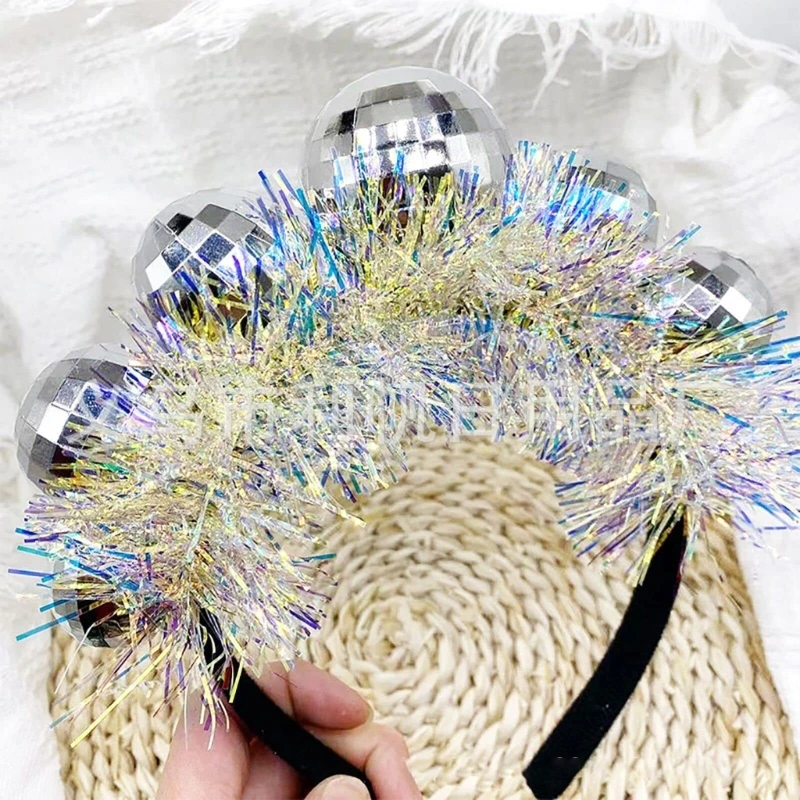 

Hair Hoop Head Boppers Mirror Ball Headbands Ball Birthday Party
