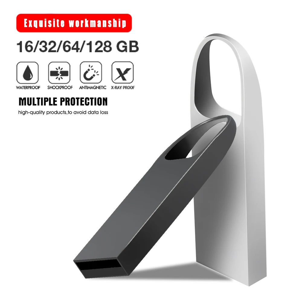 Usb-флеш-накопитель серебристый металлический 32/64/512 Мб |