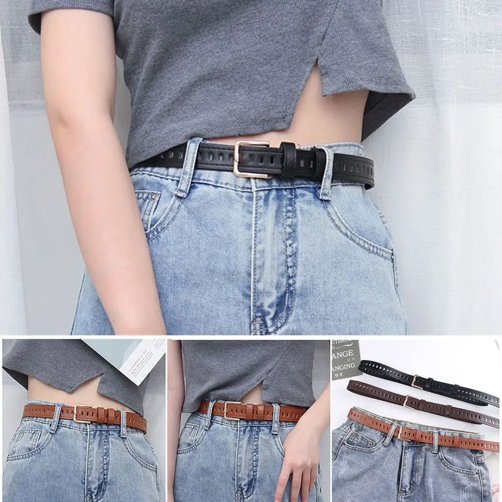 

Leather Retro Female Belt Strap Black Brown Women Belts Ladies Dress Belt Girls Pants Jean Waist Belt