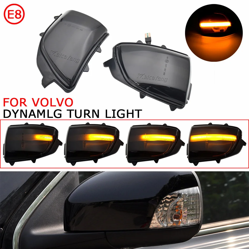 

Пара светодиодных боковых габаритных зеркал заднего вида, ретранслятор, динамический сигнал поворота, ламповый индикатор для VOLVO XC70 XC90 ...