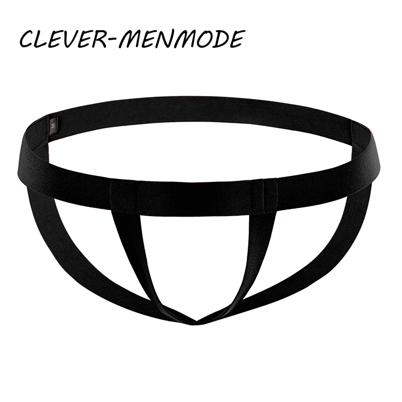 

CLEVER-MENMODE Men's Sexy Jockstrap Thong Exotic Hollow Out Lingerie Open Crotch Bottomless Underwear Penis Hole Panties Hombre
