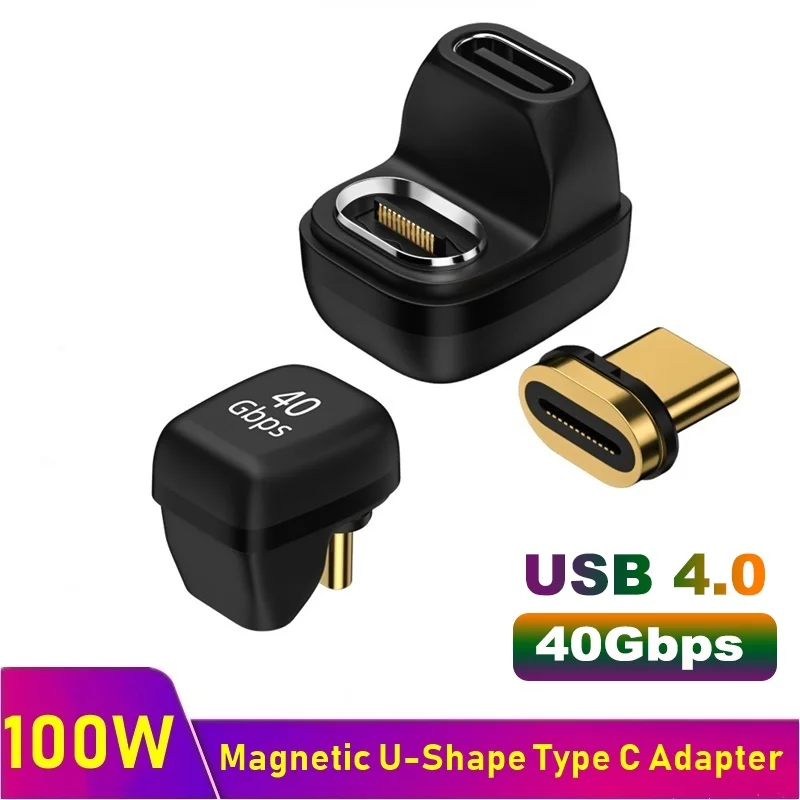 

Магнитный адаптер USB Type-C, 100 Вт, 40 Гбит/с, передача данных, 8K, 60 Гц, Vedio, USB 4,0, конвертер для MacBook Pro Air, телефона, ноутбука, планшета