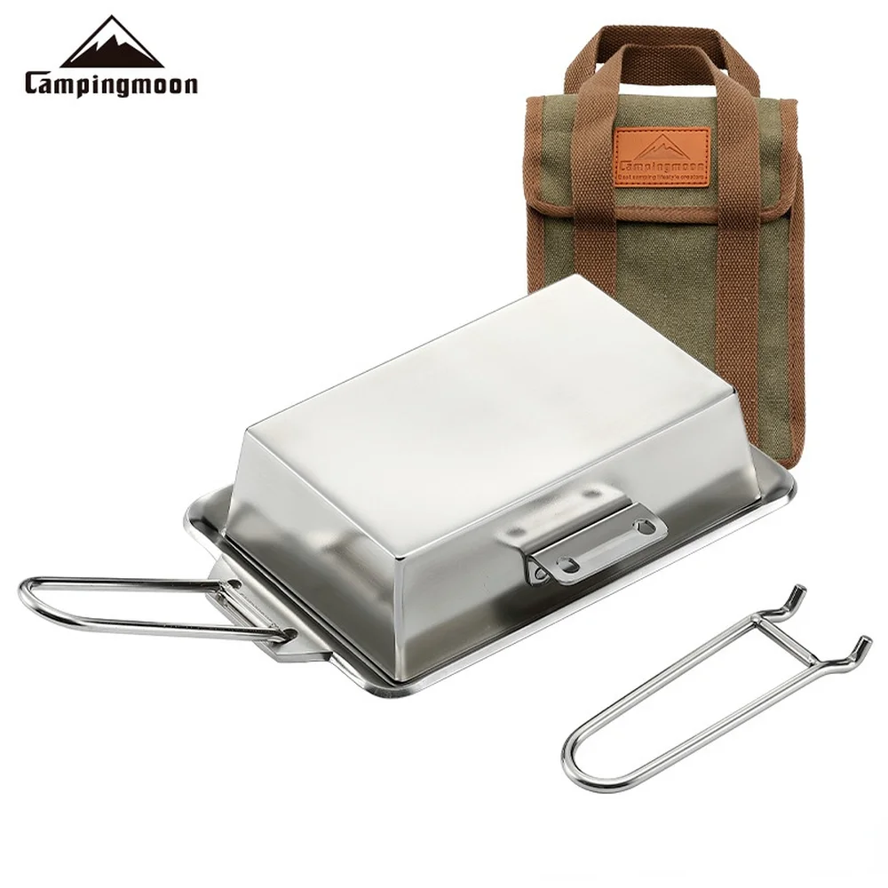 

Уличная Толстая Сковорода Из Нержавеющей Стали для кемпинга стейка набор для приготовления говядины и тушения съемная ручка снаряжение для кемпинга рыбалки пикника