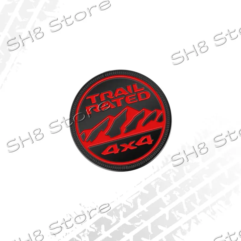 

3D металлическая эмблема на переднюю решетку 4X4 TRAIL RATED логотип боковой значок на кузов наклейка для Wrangler Patriot Grand Cherokee наклейки аксессуары