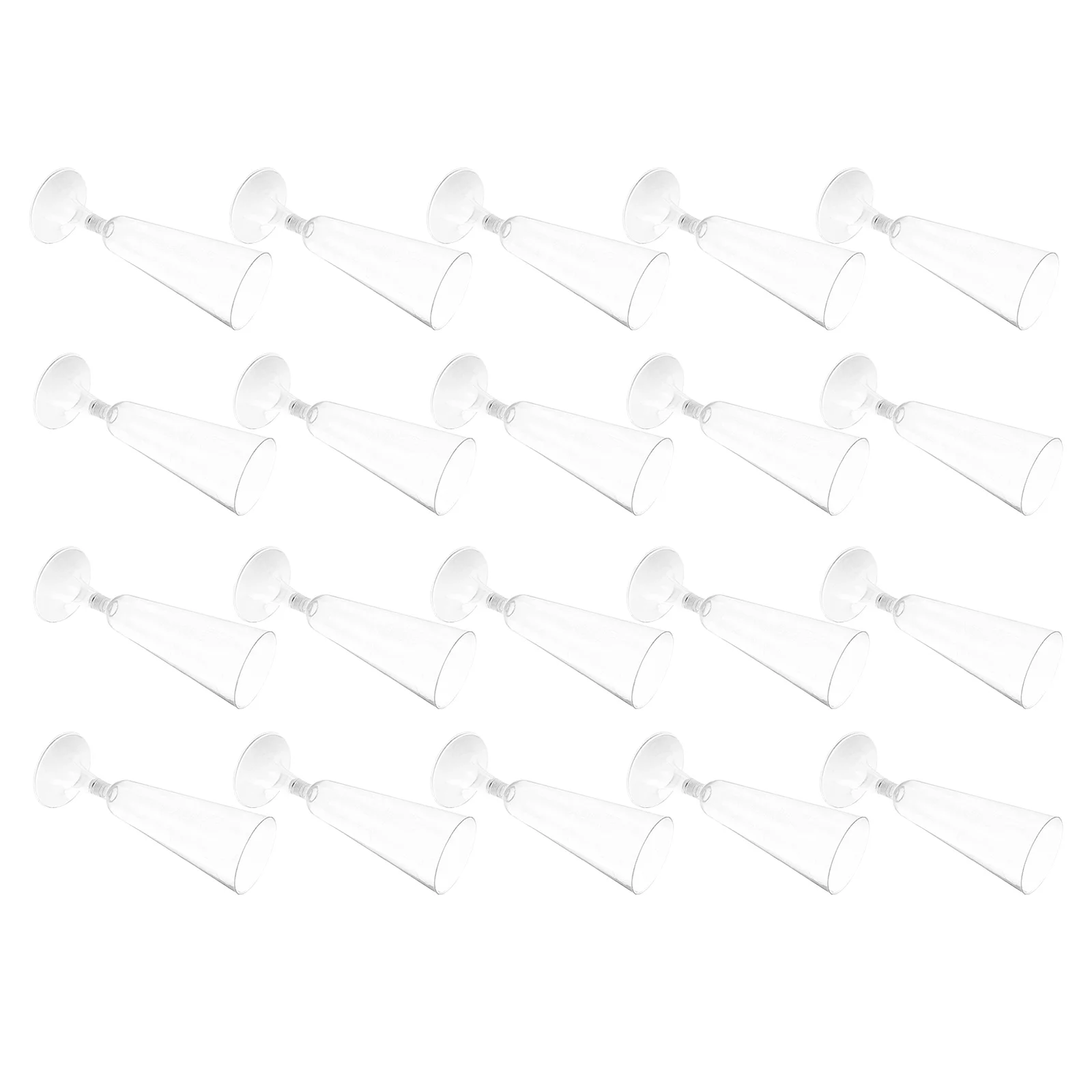 

20 Pcs Bar Goblets Plastic Cocktail Cup Transparent Champagne Goblets