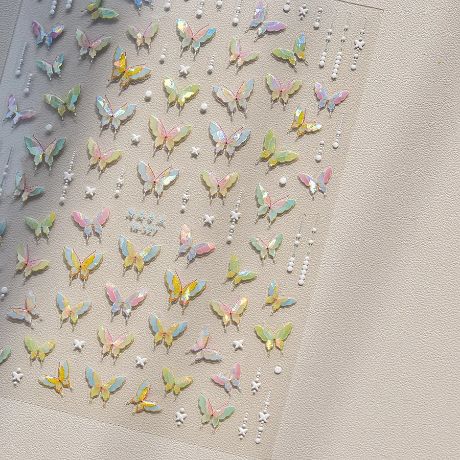 1 шт. декоративные 3D-Наклейки для ногтей в виде разноцветных ракушек