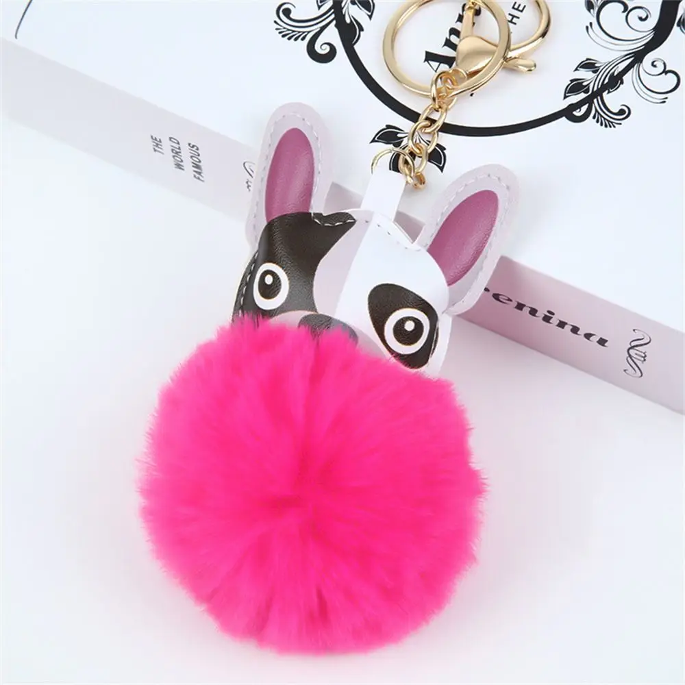 Прекрасный мультяшный брелок с помпоном для собаки сумка подвеска ключей