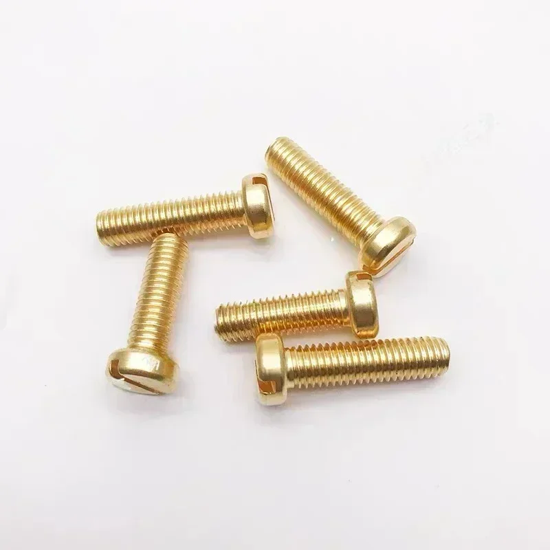 Механическая латунная шлицевая головка цилиндра Brassiness DIN84 6-60 мм длиной M4 M3 M2.5 M5 M2