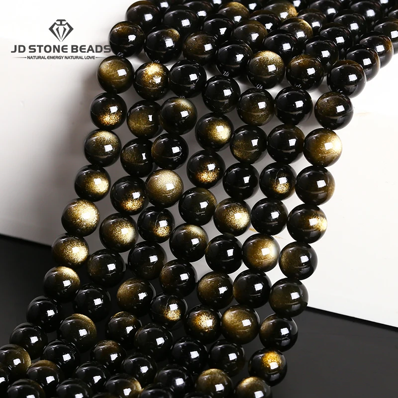 Golden Obsidian Bead