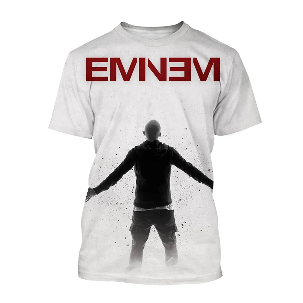 Eminem Rapper Футболки с 3D принтом Мужчины Женщины Мода Уличная одежда Негабаритные футболки в стиле хип-хоп с короткими рукавами Мужские футболки Топы Мужская одежда (art.: 3920cb99adcd4) - 3920cb99adcd4