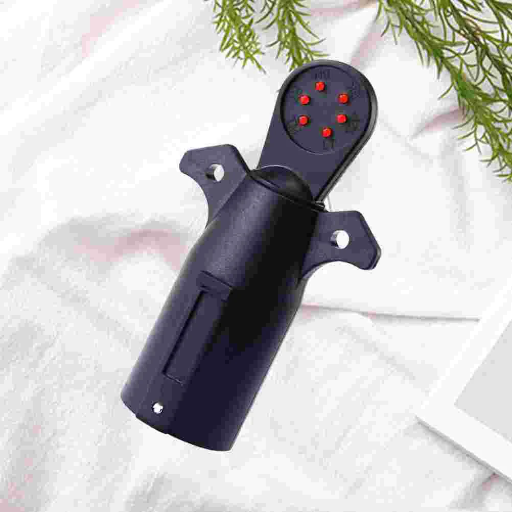 

1 Pc Wiring Circuit Tester US Standard 12V 7 Pin Socket Round Adapter Wiring Circuit Tester for Trailer RV