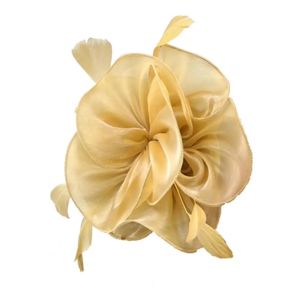 

Exquisite Beautiful Cocktail Tea Party Fascinator Headband Dress Up Kentucky Derby Hat Glossy Net Yarn for Party